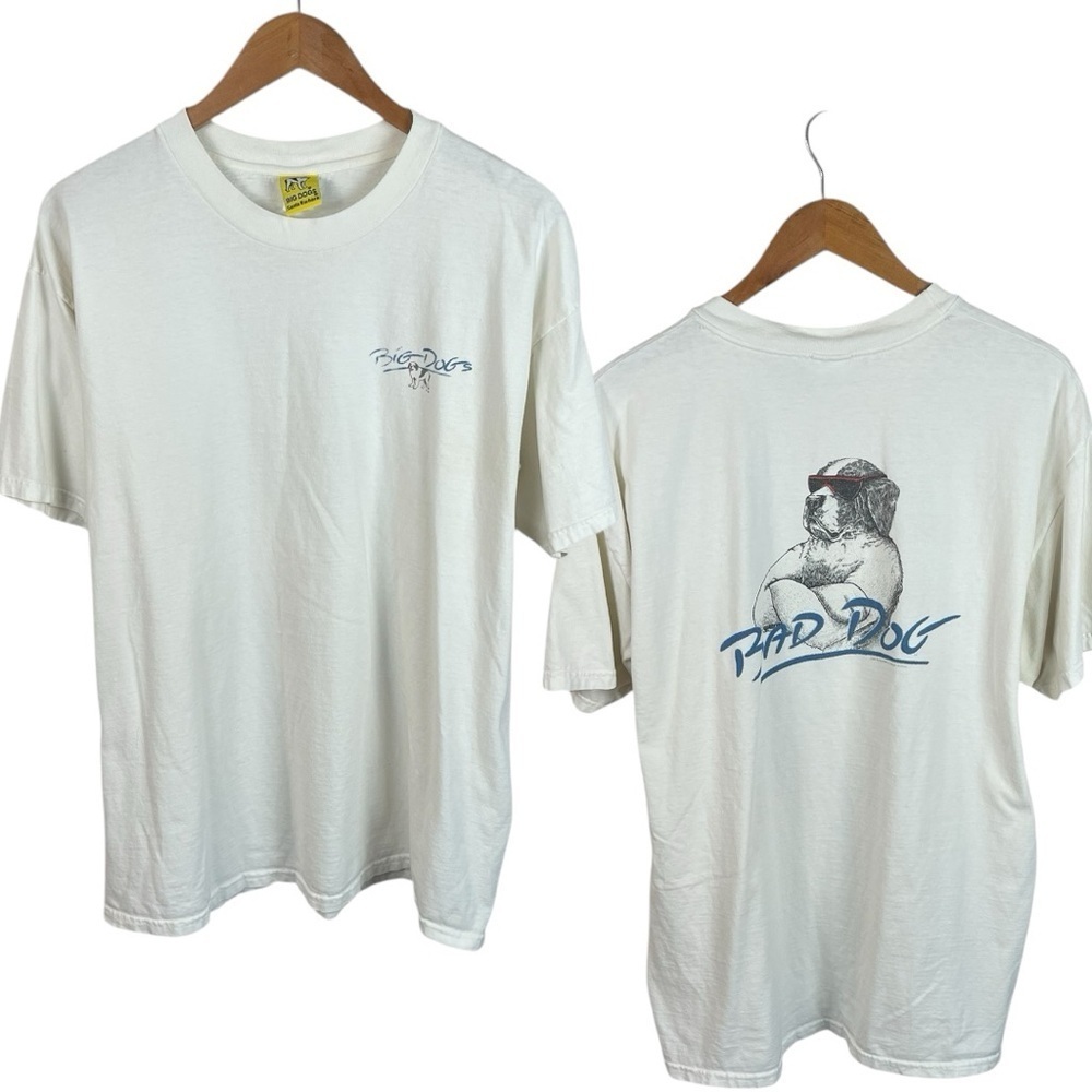 TS1095 Vintage Mens Big Dogs Santa Barbara single Stitch T Shirt XL